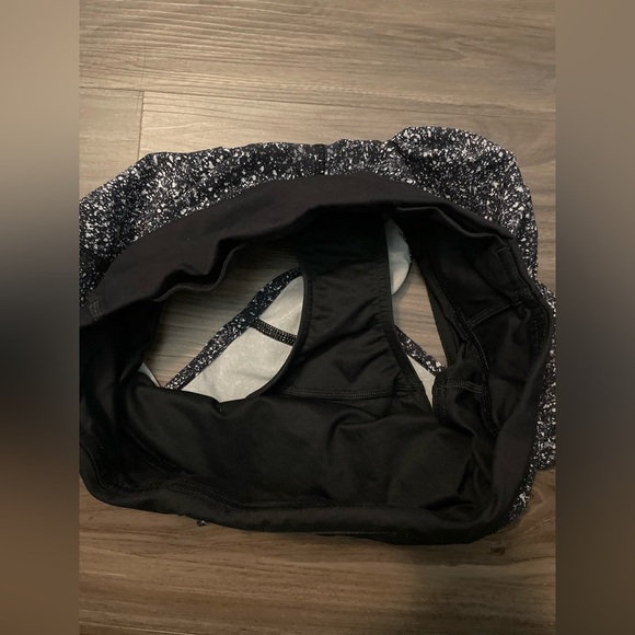 Lululemon Run Times Short Mini Splatter White Black size 4 - Picture 3 of 8